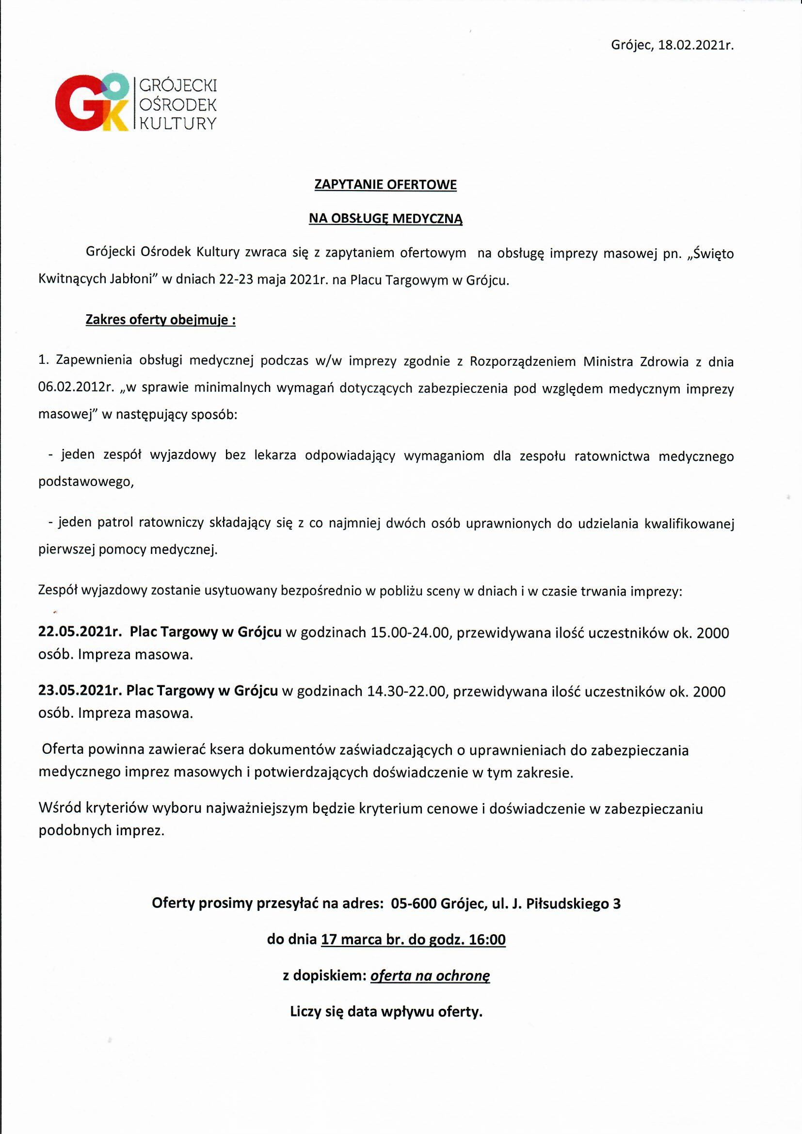 ZABEZP MEDYCZNE zapytanie ofert0001